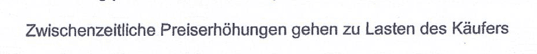 Preiserhöhung beim Wohnmobilkauf