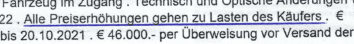 Preiserhöhung beim Wohnmobilkauf