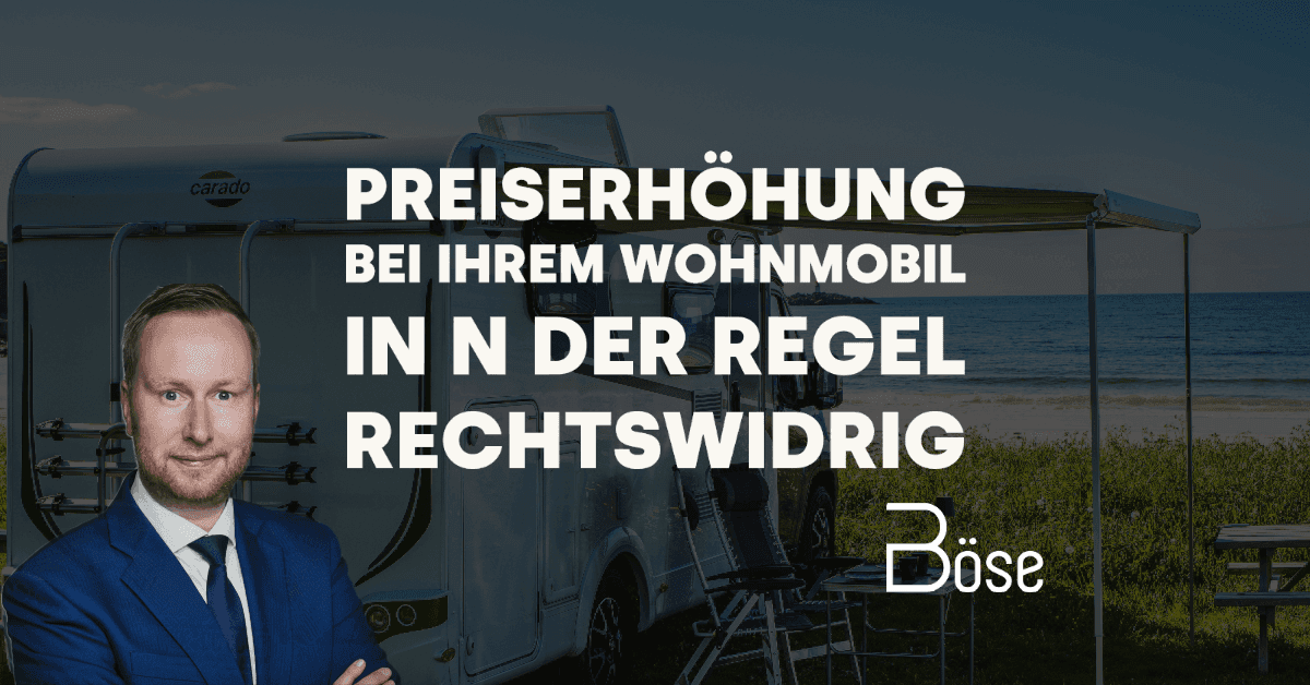 Wohnmobil Preiserhoehung rechtswidrig