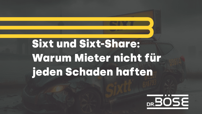 Sixt Share Mietwagen Schaden Mieter Haftung