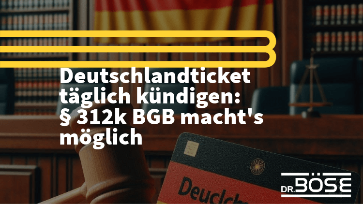 AG Braunschweig Urteil Deutschlandticket fristlos kündigen